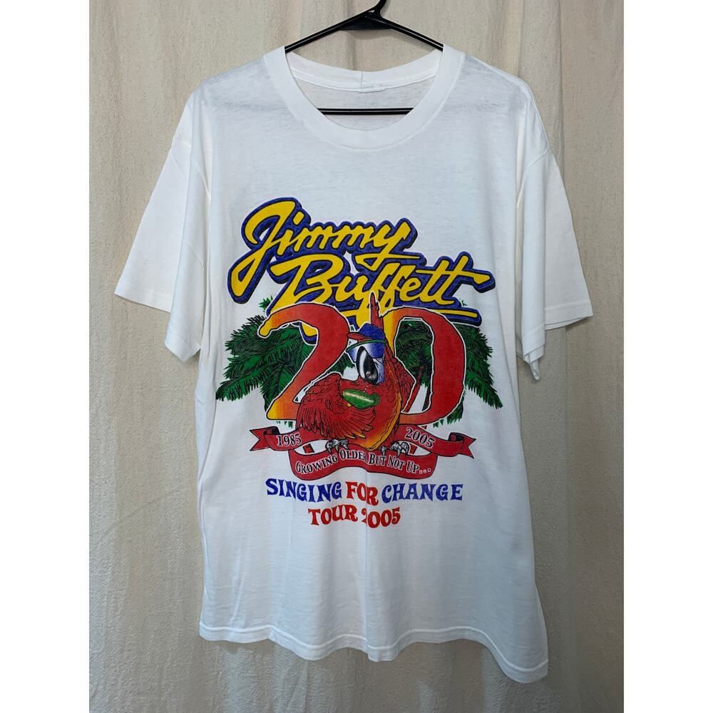 Jimmy Buffett Margaritaville 20 Year Tour For Change 2005 Island Concert Shirt L